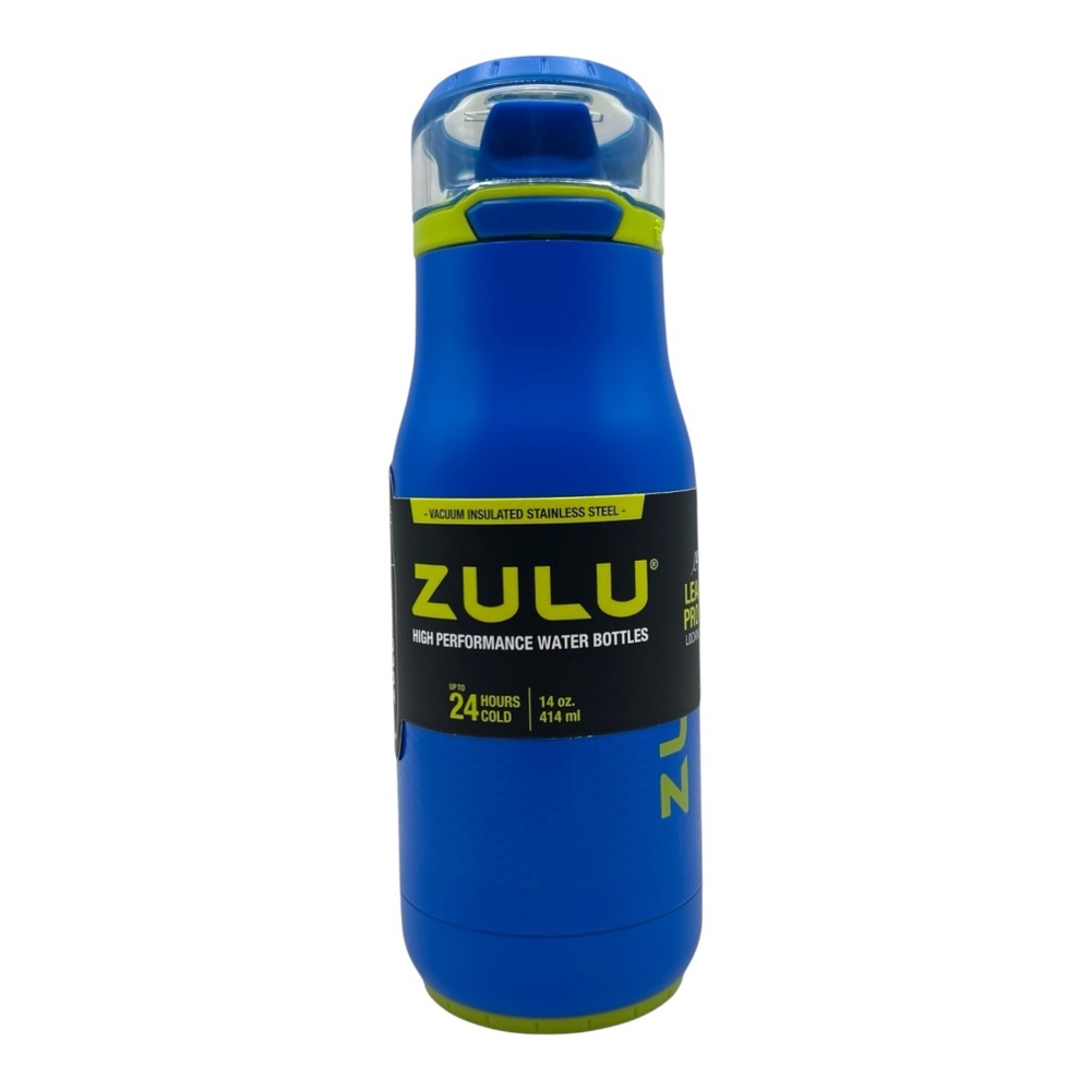 Zulu High Performance Water Bottle Vacuum Insulated Stainless Steel 14 oz